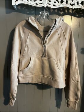 Lululemon Scuba Oversized Half-Zip Hoodie beige